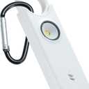 Personal Safety Alarm - 135dB Ultra Loud Siren with LED Strobe Light, USB-C Rechargeable, Compact Keychain Alarm for Women/Men, Emergency Flashlight & Vibration Alert(White)