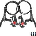Zoom HB875 Hydraulic Disc Brakes Set, Black, Mountain Bike Left Front 850mm Right Rear 1450mm, Suitable for Mountain Bikes and Fat Bikes