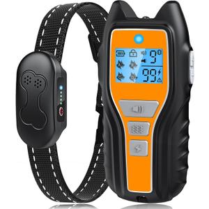 Dog Shock Collar with Remote for Dogs 8150lbs, Rechargeable Dog Training Collar IPX7 Waterproof, 4 Safe Modes Beep Vibration Shock with Flashlight, Long Battery Life for Dogs