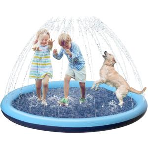 Kids Dog Splash Pad Sprinkler - Jasonwell Non Slip Dog Sprinkler Pad Splash Pool Puppy Dogs Pool Summer Outdoor Water Toys Backyard Durable Splash Pad for Toddlers Kids Small Medium Large Dogs Pet
