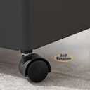 4-Tier Slim Rolling Utility Cart Storage Shelves Trolley Storage Organizer Shelving Rack with Mesh Baskets/Wheel Casters for Laundry Pantry Bathroom Kitchen Office Narrow Places(Black)