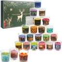 Christmas Candle Advent Calendar 2025 24 Days Scented Tumbler Candle Countdown to Xmas Natural Soy Wax Christmas Gifts for Adult Women and Men Season & Holiday Gifting