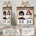 3 x Engagement Wedding Gifts for Couples 2026 - The Year We Became Partners Wedding Ornaments, Funny Bridal Shower Gifts for Decor, Wood Ornaments for Just Married Gifts, Newly Wed Gift for Mr Mrs Couple