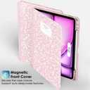 Supveco Case for iPad Air 11 Inch (M4 2026/M3 2025/M2 2024),iPad Air 5th/4th Generation 10.9 Inch 2022/2020 with Pencil Holder-[Auto Wake/Sleep],Premium Folio Stand Soft TPU Back Cover-Book Pink
