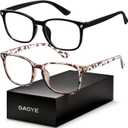 livho High Tech Blue Light Glasses - Advanced up to 99% Blue Light Blocking Computer Glasses - Screen Fatigue & UV Protection, Black and Leopard 
