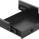 Under Desk Shelf,Under Desk Drawer Slide Out,Metal Under Table Drawer, Black