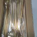 Rubtlamp 90Pcs Gold Plastic Silverware, Gold Disposable Utensils, Plastic Cutlery Include 30 Plastic Knives, 60 Forks and Spoons, Fancy Plastic Silverware Heavy Duty for Party