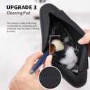 AGIKET Silicone Makeup Brush Holder Travel Cosmetic BagSoft Portable Cosmetic Face Brushes Holder with Upgrade Anti-Fall Out Magnetic Closure, Large Travel Makeup Brush Case - Black