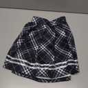 Avidlove Plaid Skirts for Women Pleated Skirt High Waist Elastic A Line Basic Skater Skirt Schoolgirl Short Mini Skirts（Black White Plaid, L）