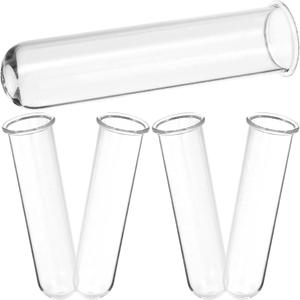 Kisangel 5Pcs Plant Propagation Tubes Glass Test Tubes Plant Propagation Station for Clear Hydroponic Vase