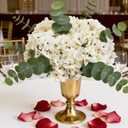 Kimura's Cabin 6pcs Fake Flowers Artificial Silk Hydrangeas Flower Faux Hydrangea with Stems for Wedding Party Bouquets Arrangement Home Table Centerpieces Decoration(Lvory White)