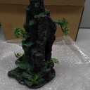 Large Fish Tank Decorations - Mountain View Aquarium Ornament with Tree House Cave