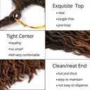 Faux Locs Crochet Hair 12 inch - 6packs/Lot Bo Faux Locs Crochet Hair Curly Dreadlocks Synthetic Faux Locs Braiding Hair Extensions (20 Roots/Pack) #T1B/30