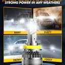 9005 H11 Light Bulbs Combo, 6500K Cold White Super Bright Fog Light, 140W, Pack of 4