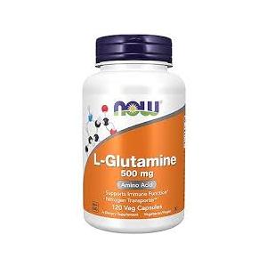 NOW Foods Supplements, L-Glutamine 500 mg, Nitrogen Transporter*, Amino Acid, 120 Veg Capsules NOW Foods Supplements, L-Glutamine 500 mg, Nitrogen Transporter*, Amino Acid, 120 Veg Capsules