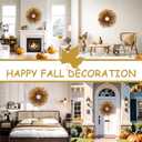 Fall Wreaths for Front Door 24 Inch Large Artificial Autumn Wreath with Eucalyptus Leaves Harvest Thanksgiving Indoor Outdoor Decor Porch Window Wall Farmhouse Rustic Hanging Door Decorations
