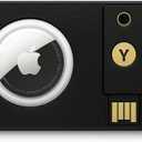 YubiKey 5 NFC Card Holder with AirTag Slot Anti-Loss Tracking Wallet Insert for Everyday Carry (2-Pack, Black)