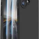 OTOFLY Compatible with iPhone 16 Case, Compatible with MagSafe, Shockproof Magnetic Silicone Case for iPhone 16,[Military Grade Protection] [2 Pack Screen Protectors], Black