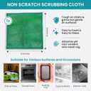Variety Cleaning Cloth & Sponge Set  7 Items: 2 Swedish Dishcloths, 2 Compressed Cellulose Sponges, 2 Glass Cleaning Cloths, 1 Mesh Wire Scrubbing Cloth | Low-Waste, Plant-Based Essentials
