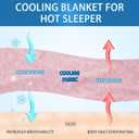 CHOSHOME Cooling Blanket for Hot Sleepers Lightweight Summer Cold Thin Blankets for Sleeping, Hot Flashes Night Sweats, Soft Blanket for Bed, Queen Size, Pink