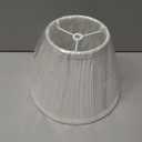 Small Lamp Shade 5" Top x 9" Bottom x 7" Slant Height, Lamp Shades for Table Lamps, Barrel Replacement Lampshade(Spider Fitter), Modern Fabric Pleated Lampshades for Table Lamp 1 Pack(White)