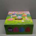 LEASEN [ 12 Surprise Golden Eggs ] 500 Pack Plastic Easter Eggs Bulks, 2.3 Inch Empty Easter Eggs, Bright Colors Plastic Eggs Fillable for Easter Hunt, Basket Stuffers Fillers, Easter Party Favor