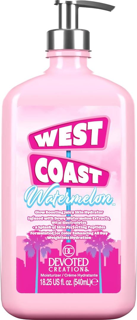 Devoted Creations West Coast Watermelon Moisturizer - Glow Boosting Juicy Skin Hydrator Infused with Dewy Watermelon Extracts