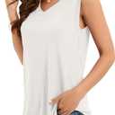 Womens Casual Sleeveless Tank Tops Loose Summer Tunic to Wear with Leggings (Large)