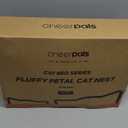 CheerPals Elevated Flower Cat Bed, 55cm L&W Large Cat Sofa, Stylish Cats Chair with Highly Elastic Soft Cushion, Furniture for Sleeping for All Cats