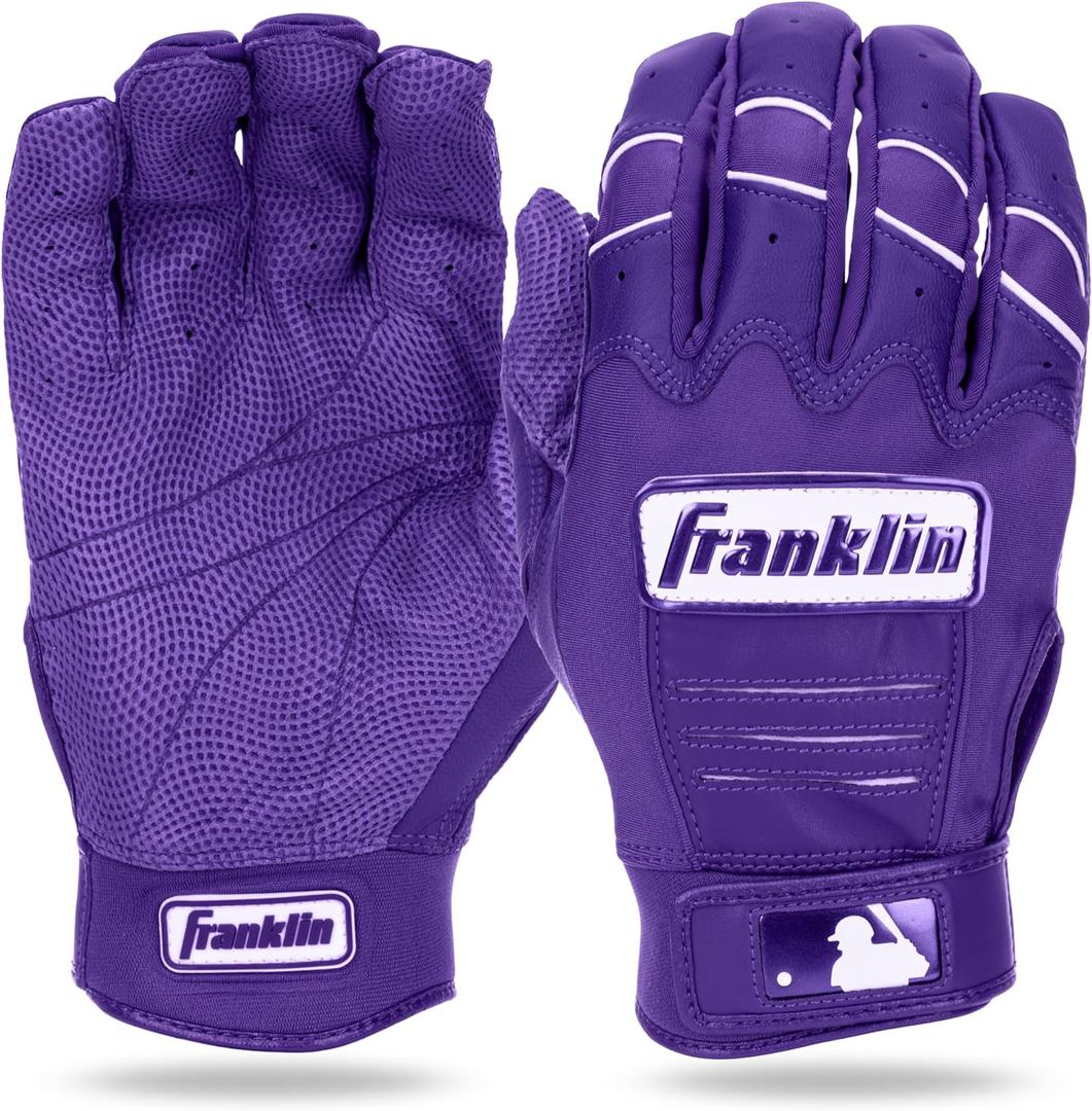 Franklin Sports MLB Baseball Batting Gloves - CFX Pro Adult - Baseball + Softball  (Purple), Size: Adult Small
