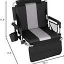 HIGH POINT SPORTS Foldable Stadium Seat Portable Folding Stadium Chairs Padded Bleacher Seat Cushion Bleacher Chair with Armrest and Cup Holder, 15.1 inches x 17.3 inches x 17.3 inches