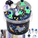 Astronaut Galaxy Slime for Kids, Big Slime Bucket with Clay, Glow in The Dark Slimes Kit for Girls and Boys Ages 8-12, Slimes Party Favors for Birthday Easter, Sensory DIY Toys