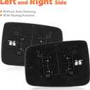 Left & Right Side Heated Convex Mirror Glass Fits for 2009-2017 Dodge Ram 1500, 2010-18 Ram 2500 Replacement for 68079363AA 68050299AA 1 Pair