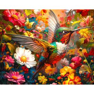 Springbok Hummingbird Dream 1000 Piece Puzzle for Adults - Featuring a Vivid Hummingbird and Flowers