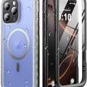 SOKUSIN Magnetic for iPhone 16 Pro Max Case Waterproof - Comaptible with Magsafe, Built in Screen & Lens Protector, Shockproof Drop/Dust Proof Case, Full Body Rugged Cover, 6.9" Black/Frosted Clear