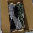 9Pcs Mini Christmas Trees Christmas Decor Artificial Christmas Decorations with 4 Sizes, Christmas Tree Bottle Brush Trees Christmas Table Decorations (Green Silver Black)