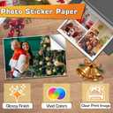 Koala Printable Glossy Sticker Paper for Inkjet Printer, White, 8.5x11 Inch Self-Adhesive Photo Sticker Printer Paper, (120 Sheets)