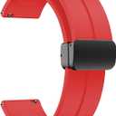 Magnetic Watch Band 22mm 20mm 19mm 18mm 16mm With Quick Release Soft Silicone Sport Watch Band for Men Women, Magnetic Silicone Replacement Strap