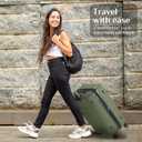 OLIXIS 20 Inch Carry-On Luggage, Hardside Suitcase with Spinner Wheels, Lightweight ABS Hard Shell Travel Luggage, TSA Approved Lock, Expandable Small Suitcase for Business & Travel–Olive Green