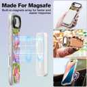 for iPhone Air Case Cute - Compatible with Magsafe - Military-Grade 20 ft Drop Protection Shockproof Phone Case - Funny Checkered Cherry Design for iPhone 17 Air (6.5") Glitter Clear