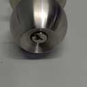 BESTTEN Keyed Entry Door Knob with Lock, Interior and Exterior Door Lock, Standard Ball, Satin Nickel