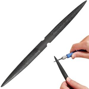 VILLCASE 8 inch File Wax Carve Tools, Double Ended Wax File Tool for Carving and Filing, Half Round Flat and Half Round Design