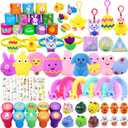 XIMISHOP 73PCS Easter Party Favors Assortment Bulk, Easter Egg Fillers Basket Stuffers Classroom Exchange Gift Prize for kids girls, Easter Pinata Filler Goodie Bags