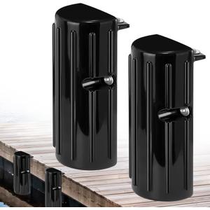 Dock Bumper Fender,Boat Dock Bumpers for Edge or Side,Marine Fender Guard,Vertical Protection,Durable Construction,Includes Mounting Hardware,2 Pack-Black
