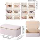 Travel Jewelry Case Travel Jewelry Organizer with 12 Clear Velvet JewelryPouch JewelryBox Organizer for Women Girl Necklace Rings Earrings Bags Wedding Gifts Sorting Storage