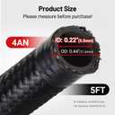 EVIL ENERGY 4AN Fuel Line, AN4 Braided Fuel Hose Nylon CPE 5FT Black