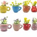 Cute Mini Magnetic Flower Vase Fridge Magnets,Funny Plant Magnets for Fridge Decorative,3D Ceramic Vase Decoration for Home,Kitchen,Office,School,Locker,Whiteboard