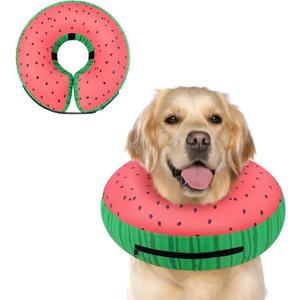 Supet Inflatable Dog Cone Collar Alternative After Surgery, Dog Neck Donut Collar Recovery E Collar for Neuter, Soft Dog Cone for Small Medium Large Dogs (XL(Neck 14"-18"))
