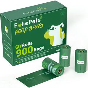 Poop Bags for Dogs - 40% Plant-Based, Extra Thick 9x13 Inch Dog Poop Bags RollsLeakproof Waste Bags (900 Counts)