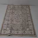 Washable 2x3 Entryway Area Rug - Neutral Kitchen Rug Runner Vintage Soft Floor Mat Non Slip Indoor Farmhouse Carpet for Bathroom Living Room Bedroom (2 X 3, Beige)